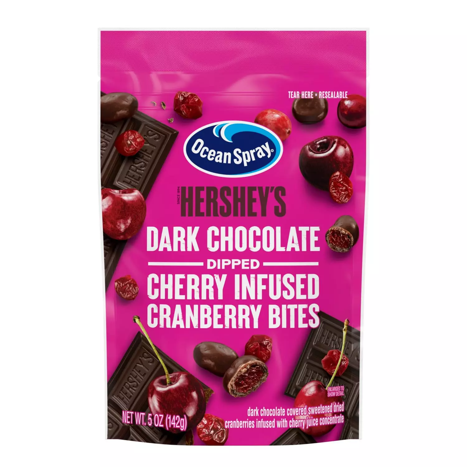 Ocean Spray HERSEY'S Dark Chocolate Cherry Dipped Cranberry Bites 142g