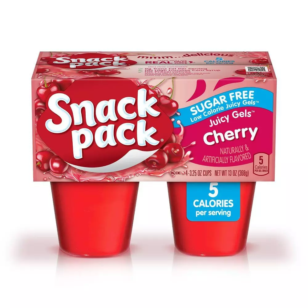 SNACK PACK Gel Sugar Free Cherry 4cups 368g