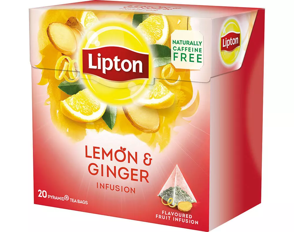 Infusão Lipton Pyramides Limão E Gengibre 20 Saquetas