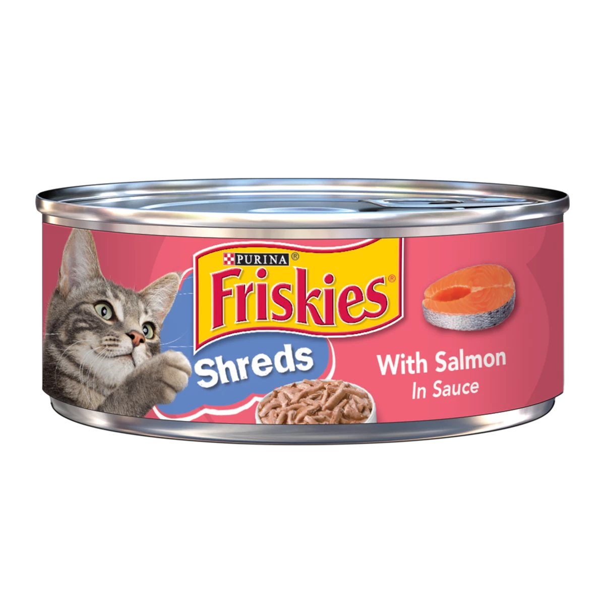Friskies Cat Food Shreds With Salmon In Sauce, 5.5 Oz