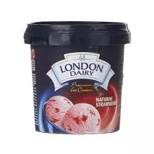 London Dairy Natural Strawberry Ice Cream Cup	73g