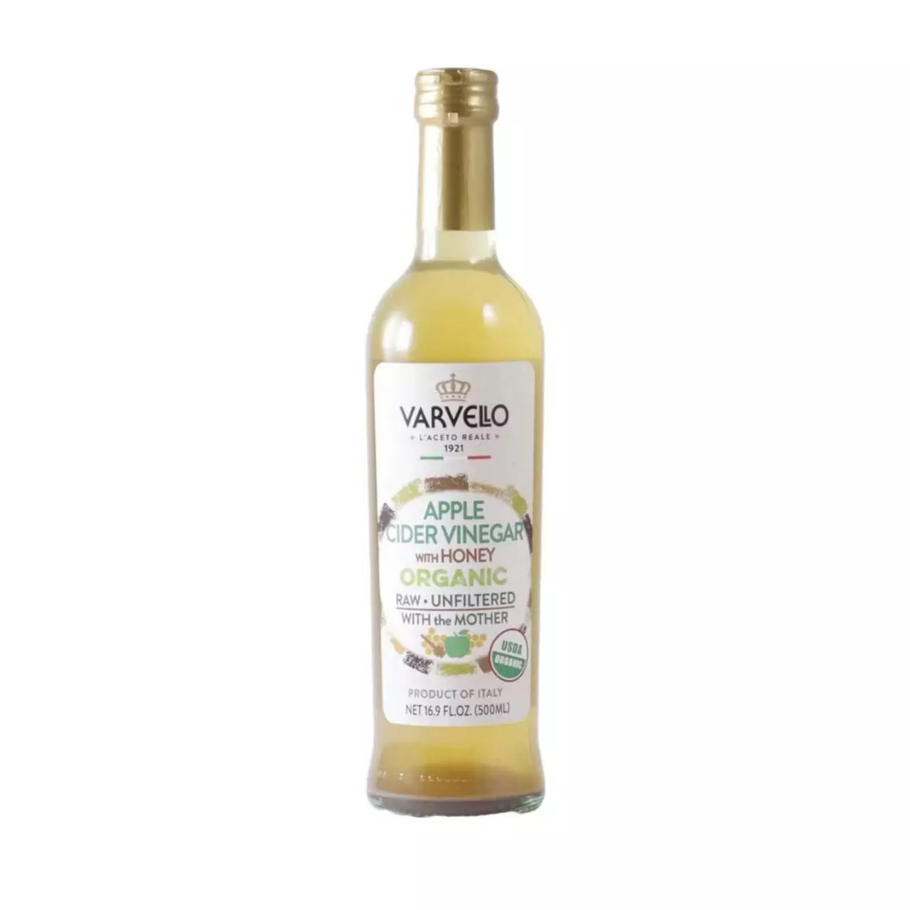 VARVELLO ORG APPLE VINEGAR W HONEY GF 500ML