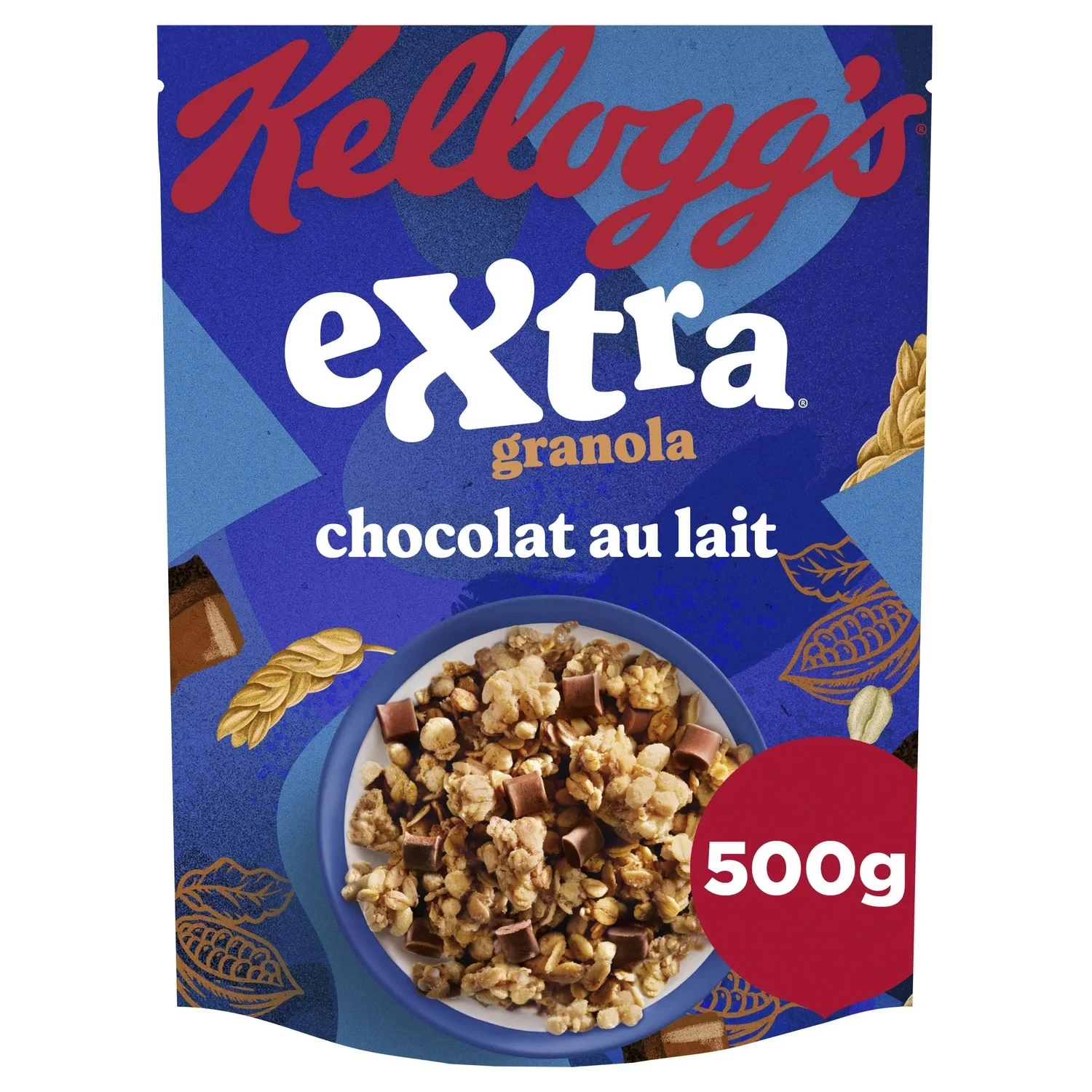 KELLOGG'S EXTRA PEPITES CHOCO LAIT 500GR