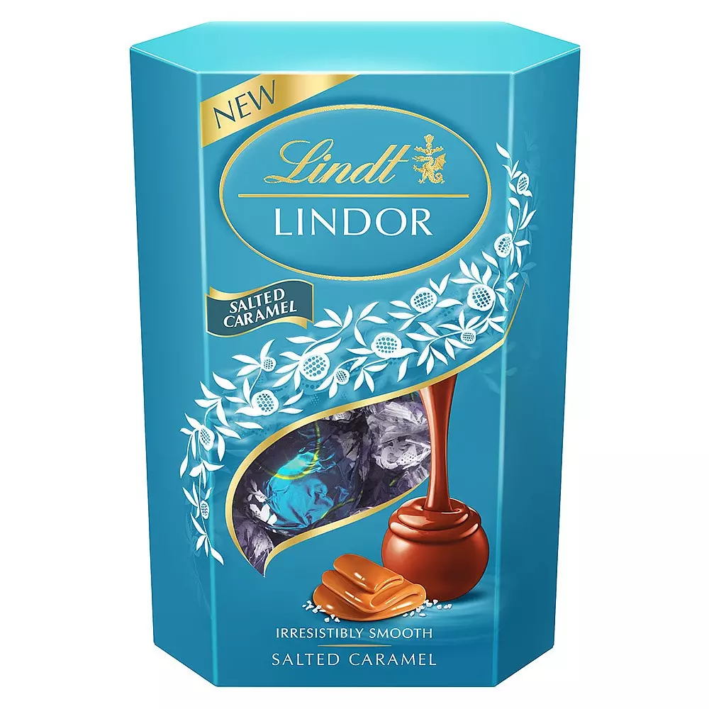 LINDT LINDOR CORNET SALTED CARAMEL 200G