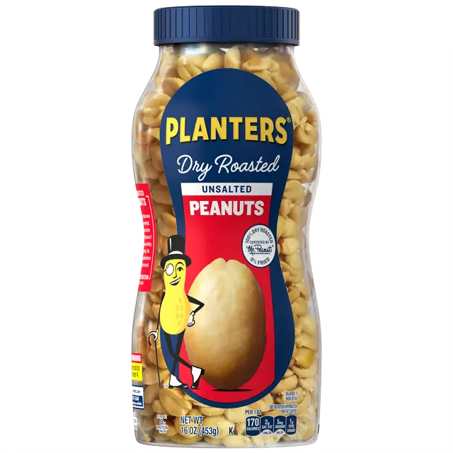 Planters Dry Roasted (UnSalted ) Peanuts 453g