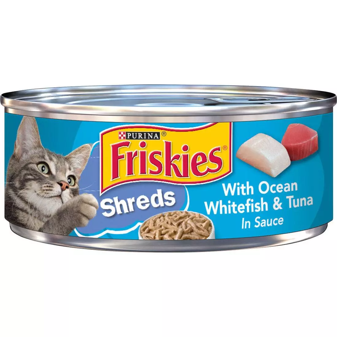 Purina Friskies Shreds With Ocean Whitefish and Tuna in Sauce Wet Cat Food - 5.5 Ounce