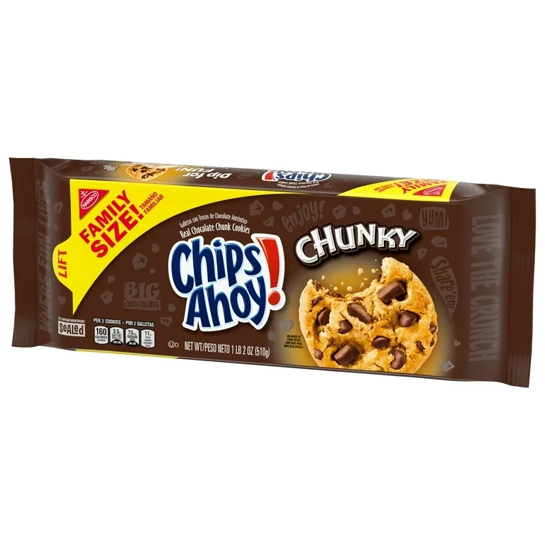 Chips Ahoy!, Chunky, Real Chocolate Chunk Cookies, Family Size 510g