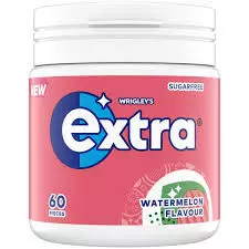 Extra Sugar Free Watermelon Chewing Gum	60Pieces	Snacks