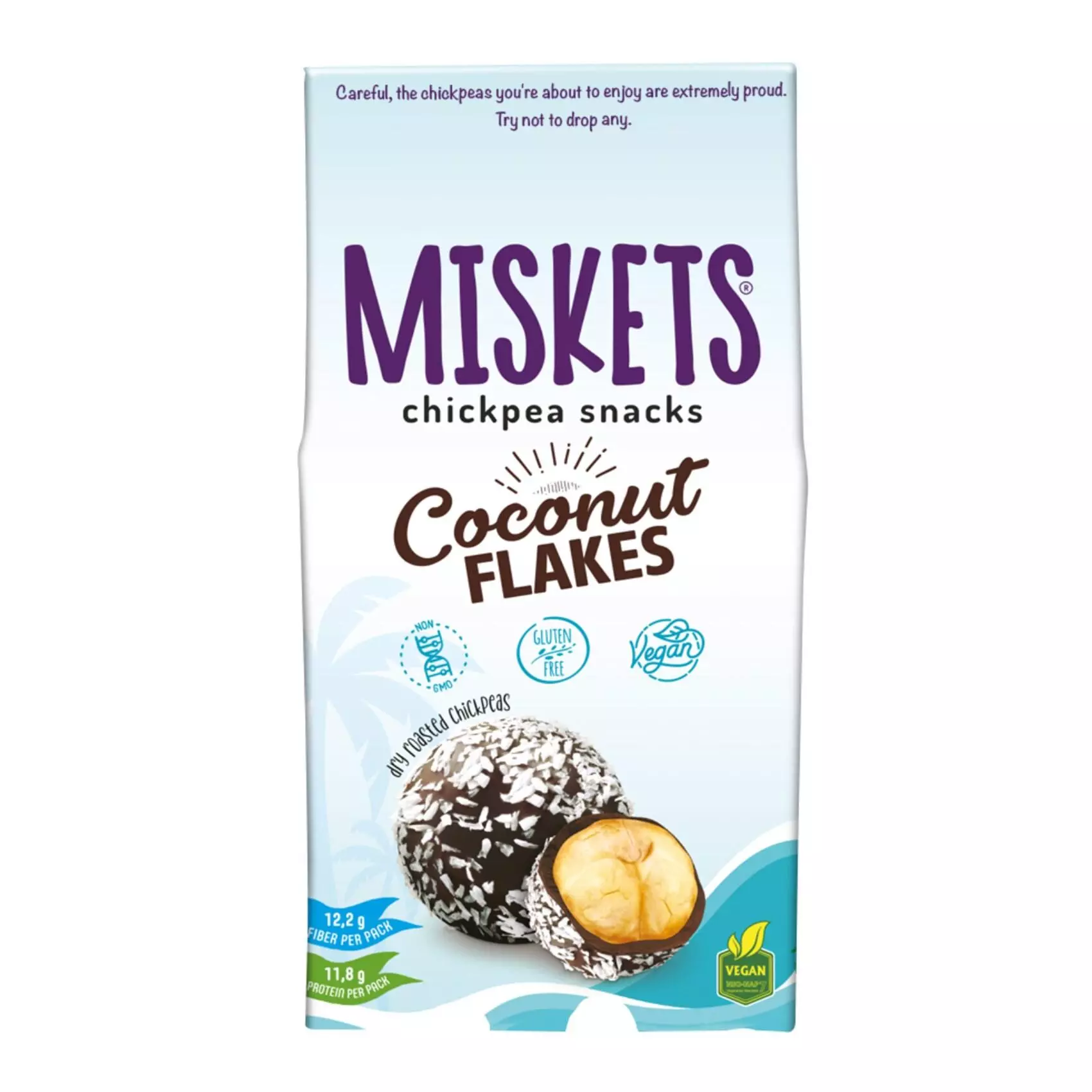 MISKETS CHICKPEA SNACKS COCONUT FLAKES 80G