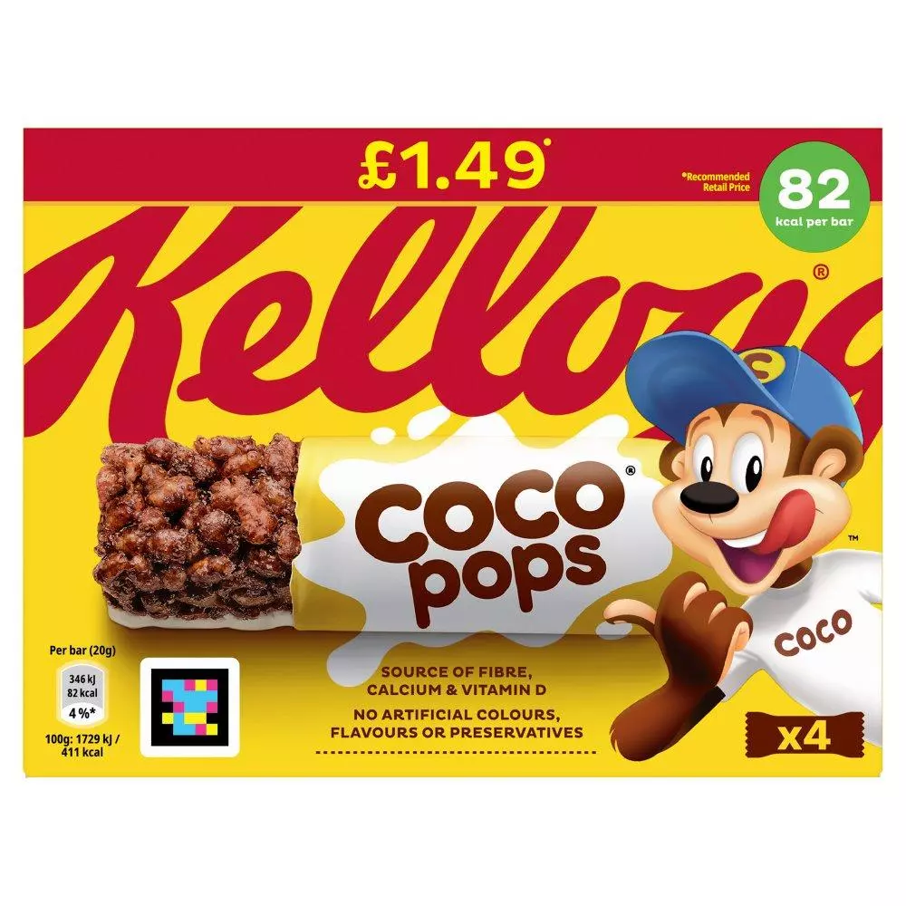 Kellogg's Coco Pops Breakfast Cereal Bars 100g