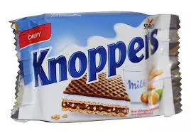 Storck Knoppers Wafer Filled with Milk & Hazelnut Cream Pack	25g