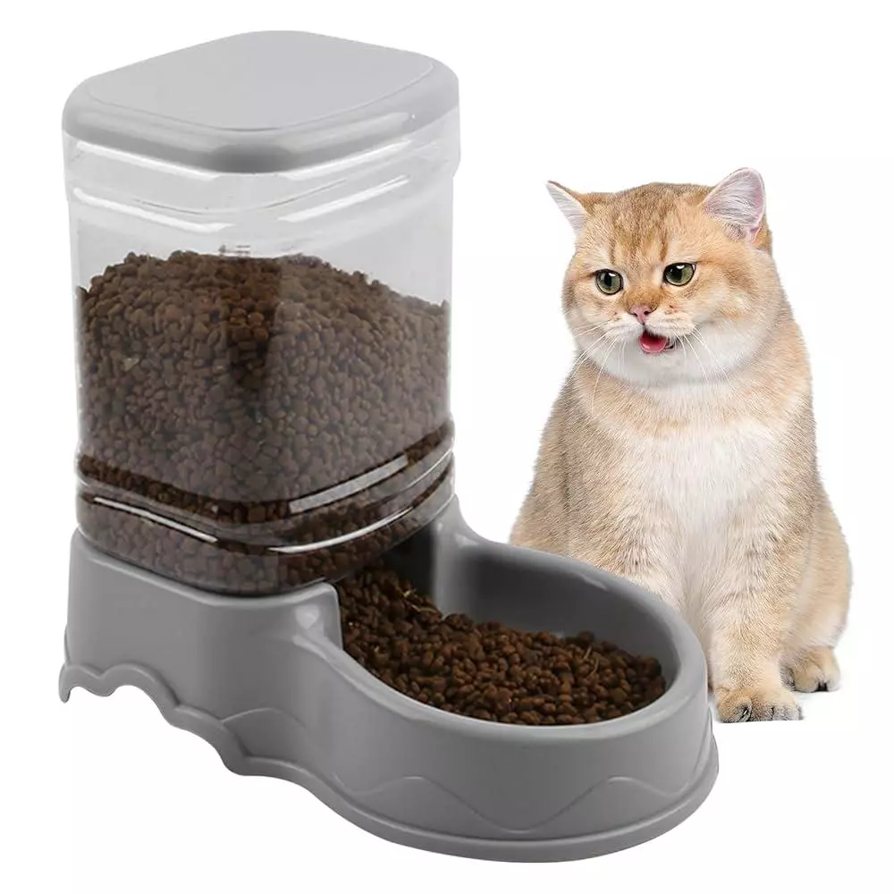 NUNBELL AUTOMATIC CAT FEEDER GREY 28*28