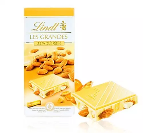 LINDT NUT COLLECTION LES GRANDES WHITE ALMONDS 150G