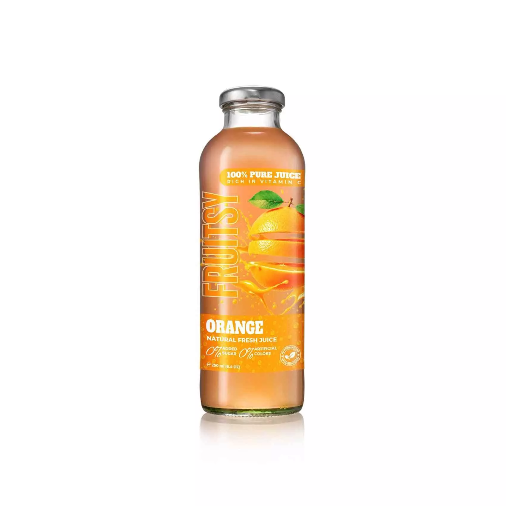 FRUITSY ORANGE NATURAL FRESH JUICE 0% ADDED SUGAR 250ML