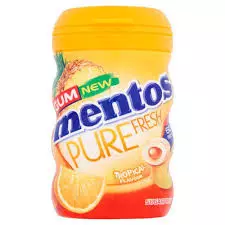 Mentos Pure Fresh Tropical Chewing Gum	30Pieces