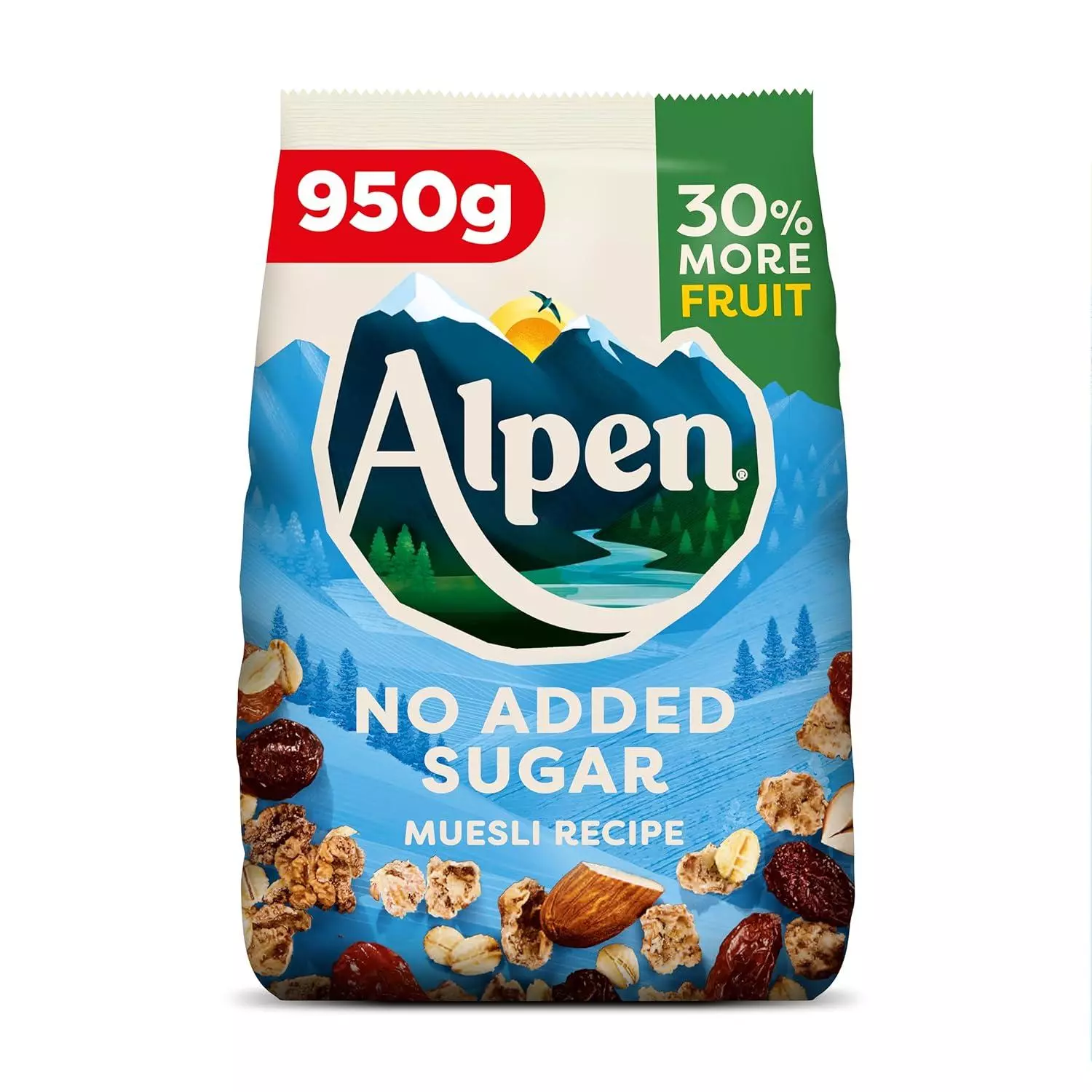 ALPEN MUSLI RECIPE NO ADD SUGER 950G