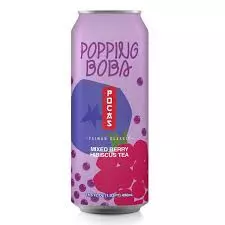 Popping Bobs Taiwan Classic Mixed Berry Hibiscus Iced Tea Can	490ml