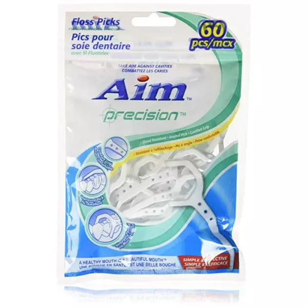Aim Precision Floss Picks, 50 Count