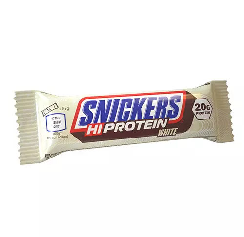 SNICKERS WHITE CHOC BAR HI P 57GR