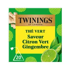 Twinings Lime Ginger Green Tea Box	20Tea Bags