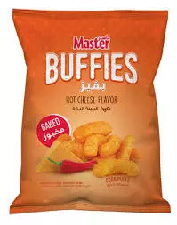 Master Baked Buffies Hot Cheese Flavor Corn Puffs Medium	79g