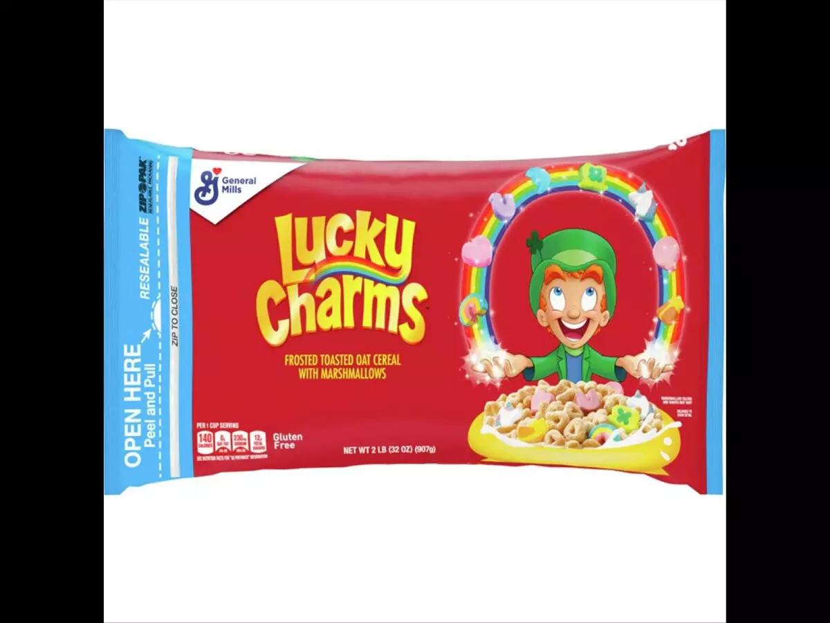 GENERAL MILLS LUCKY CHARMS RESEALABLE BAG 907G