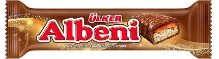 Ulker Albeni Chocolate with Caramel and Biscuits	40g