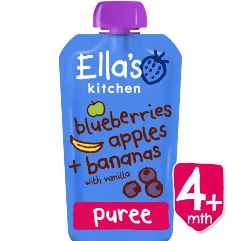 ELLA’S KITCHEN ORG BLUEBERRIES APPLES BANANA VANILLA 120G