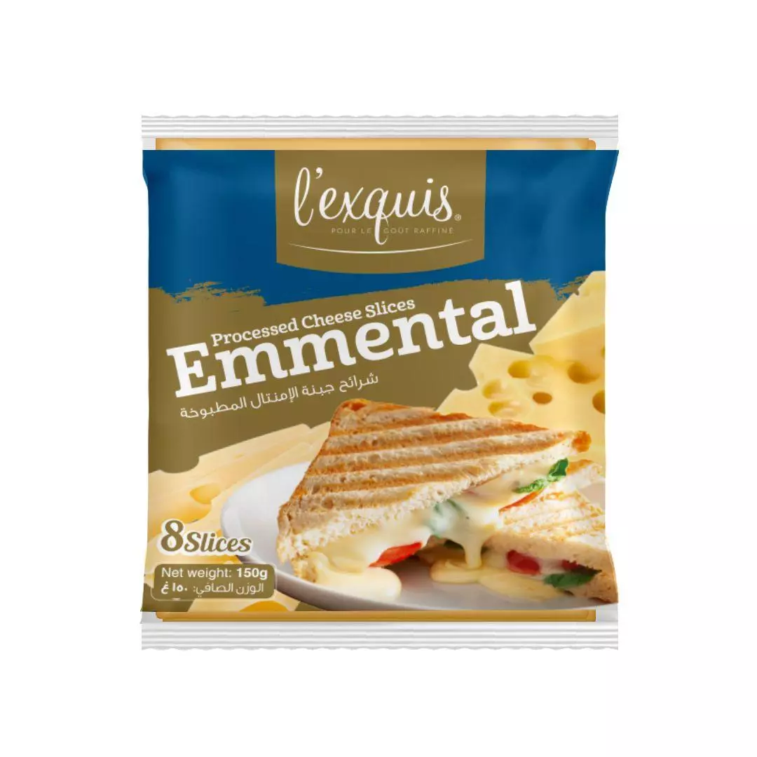 l'exquis emmental sliced processed cheese 150g