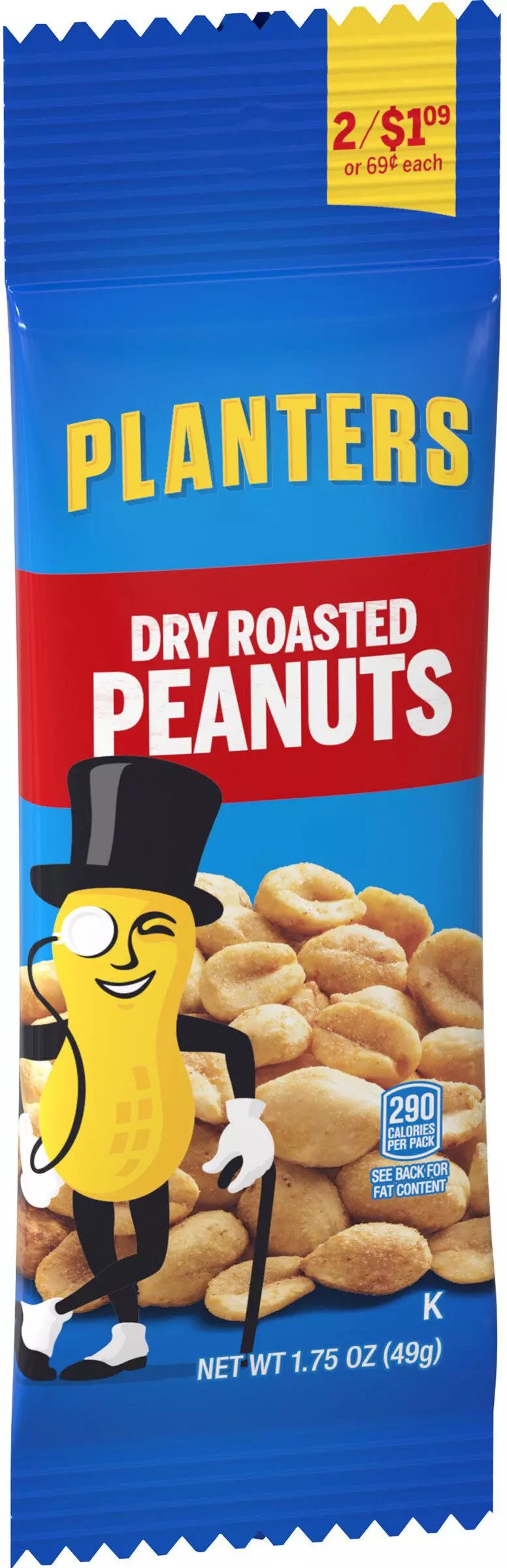 PLANTERS PEANUTS DRY ROASTED TUBE