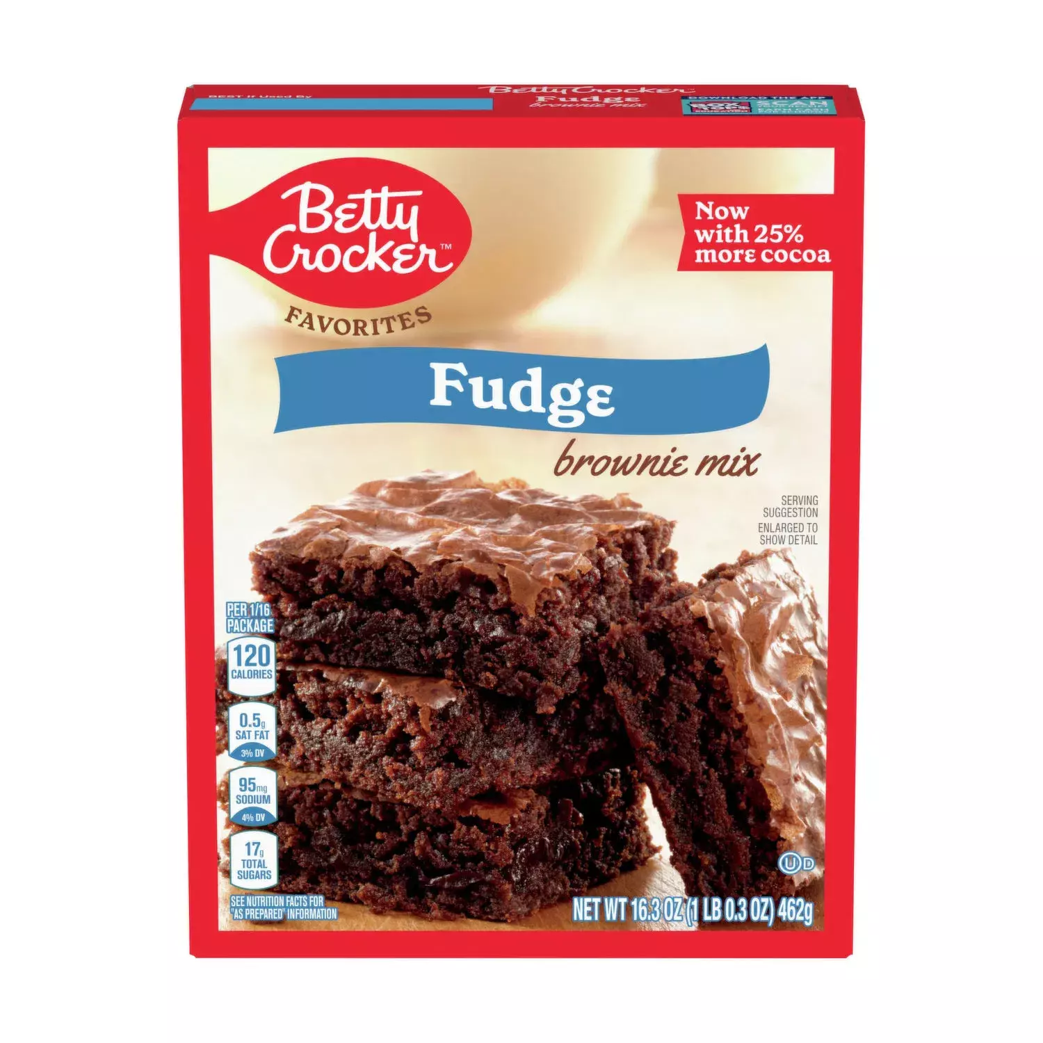 BETTY CROCKER FUDGE BROWNIE MIX 462G
