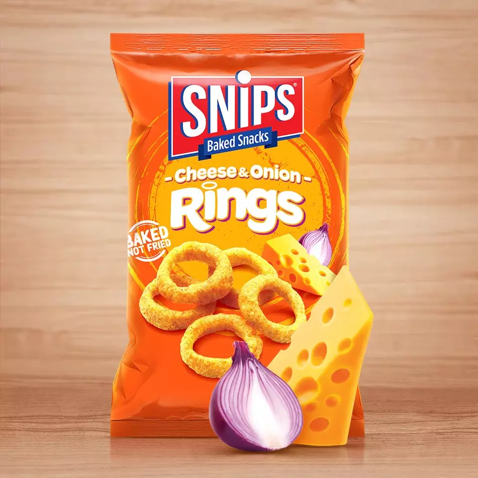 SNIPS RINGS CHEESE&ONION 165G