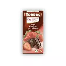 Torras Strawberry Dark Chocolate Bar	75g