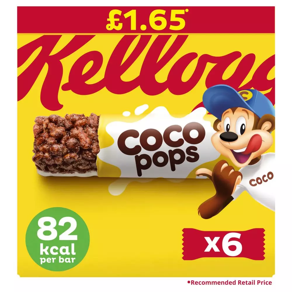Kellogg's Coco Pops Cereal Snack Bars 6 x 20g