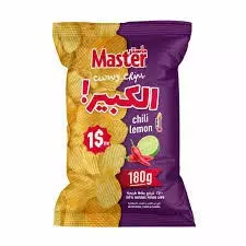 Master Curvy Chili Lemon Potato Chips	180g