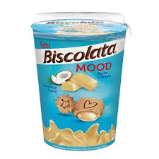 Biscolata Mood Biscuits with White Chocolate & Coconut Cream Filling	125g