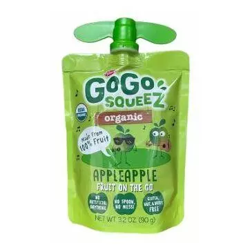 GOGO ORGANIC APPLE STRAWBERRY 90G