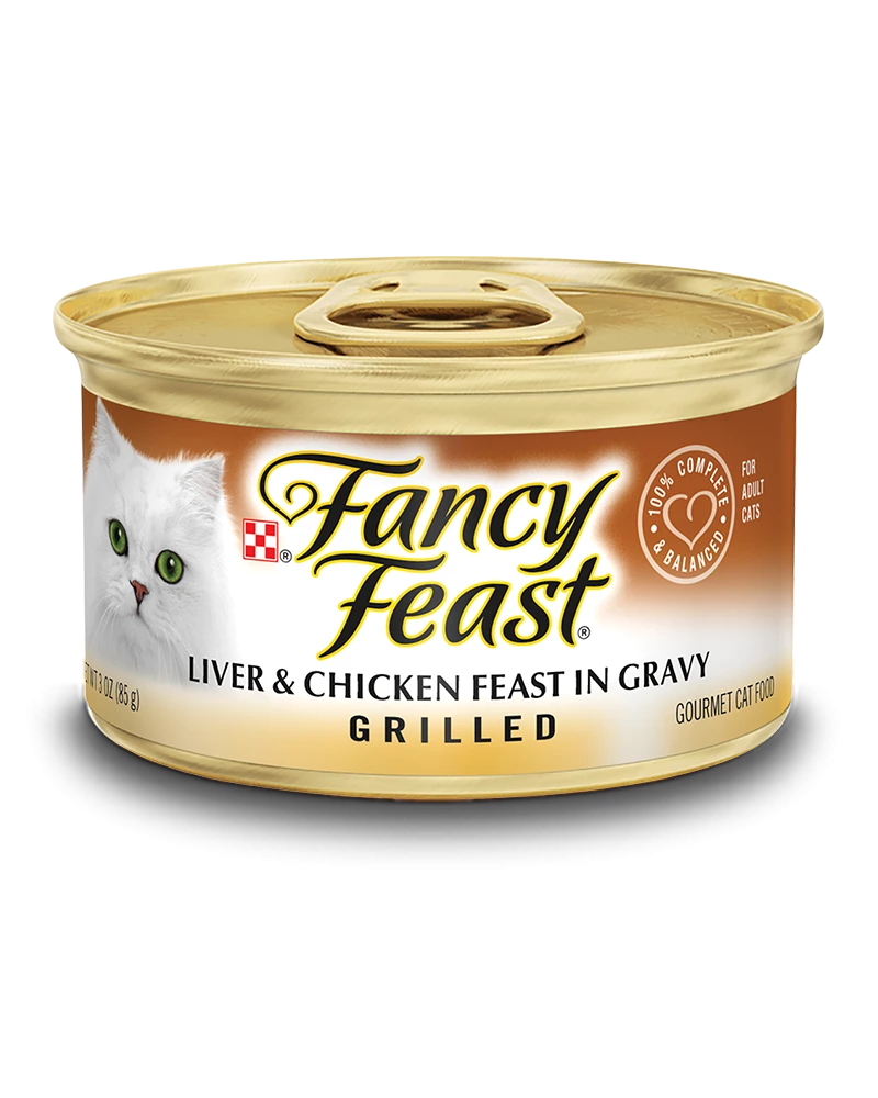 Fancy Feast Grilled Liver & Chicken Gourmet Wet Cat Food In Gravy, 3 Oz