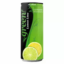 Green Lemon Lime Soft Drink Can	330ml