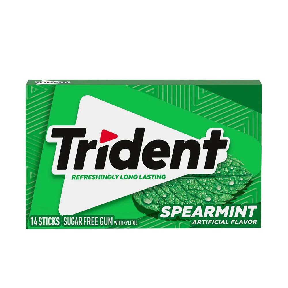 Trident Spearmint Bubble Gum 14s