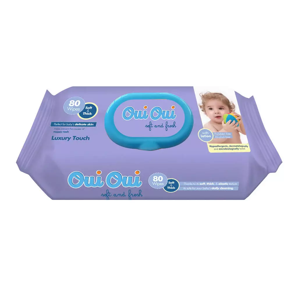 OUI OUI BABY WIPES 99% PURE WATER 80 WIPES