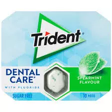 Trident Dental Care Sugar Free Spearmint Chewing Gum	10Pieces