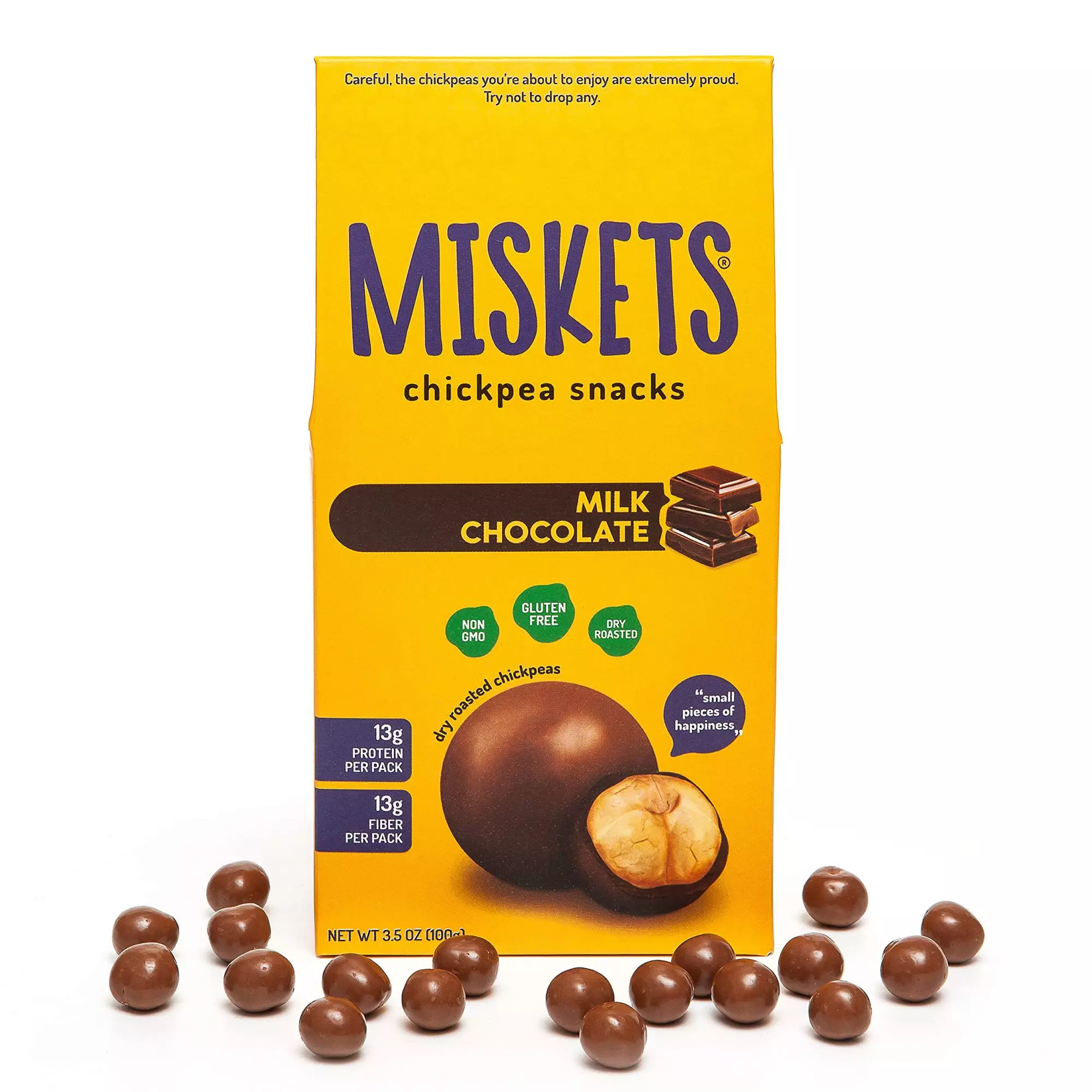 MISKETS CHICKPEA SNACKS MILK CHOCO 80G