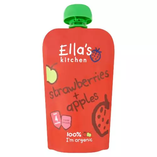 Ella's Kitchen Organic Strawberries and Apples Baby Pouch 4+ Months 120g