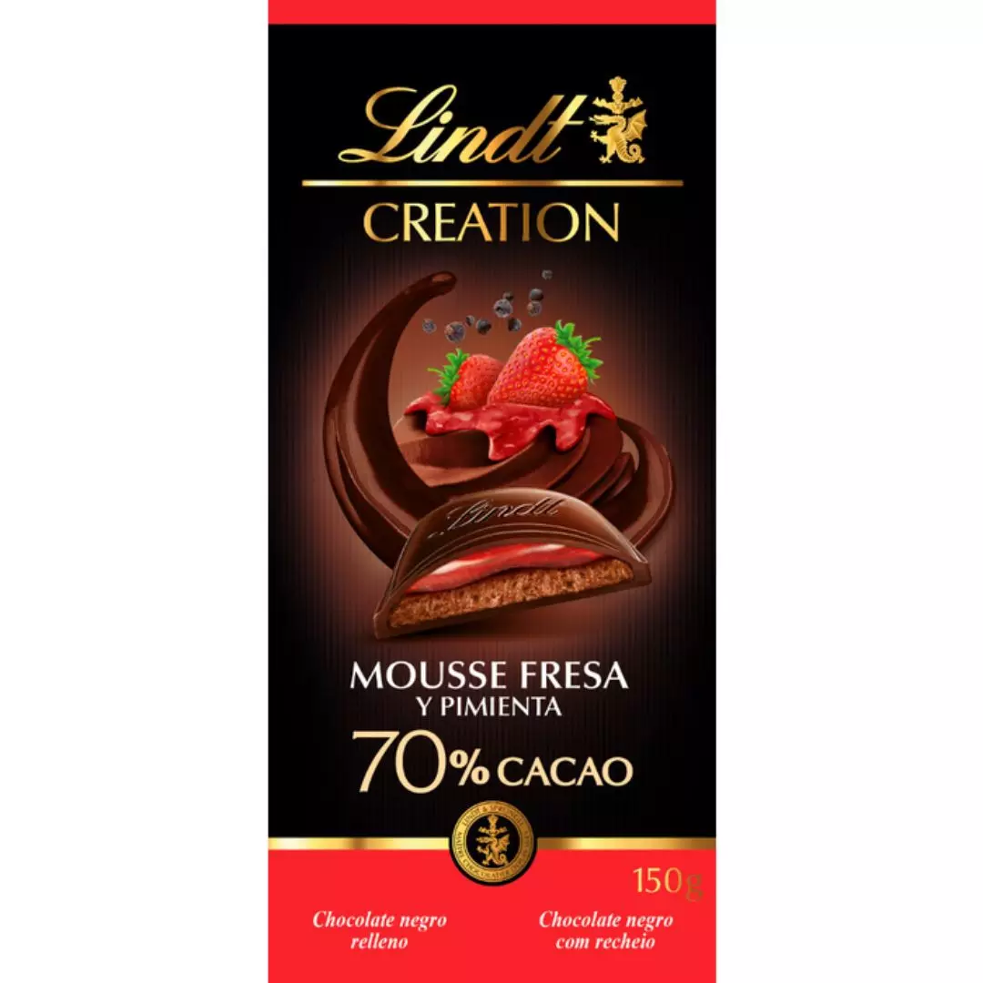 Lindt Creation Dark Mousse  Fresa 70% Cacao 150g