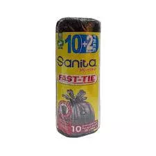 Sanita Fast-Tie Trash Bags Extra Large	114L x 10Bags