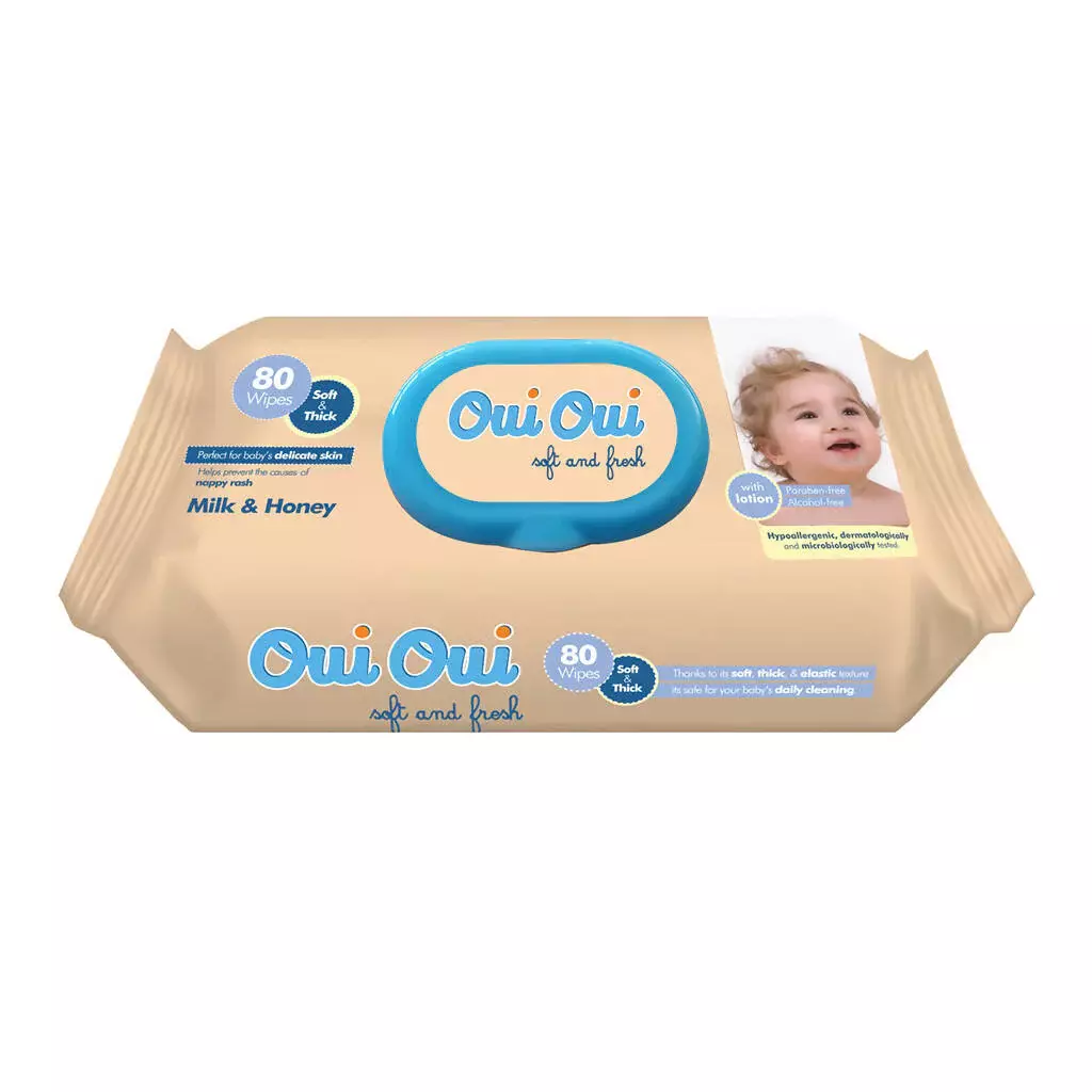 OUI OUI BABY WIPES 99% PURE WATER 80 WIPES
