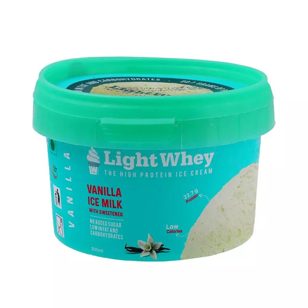LIGHTWHEY ICECREAM VANILLA ICE MILK 200ML