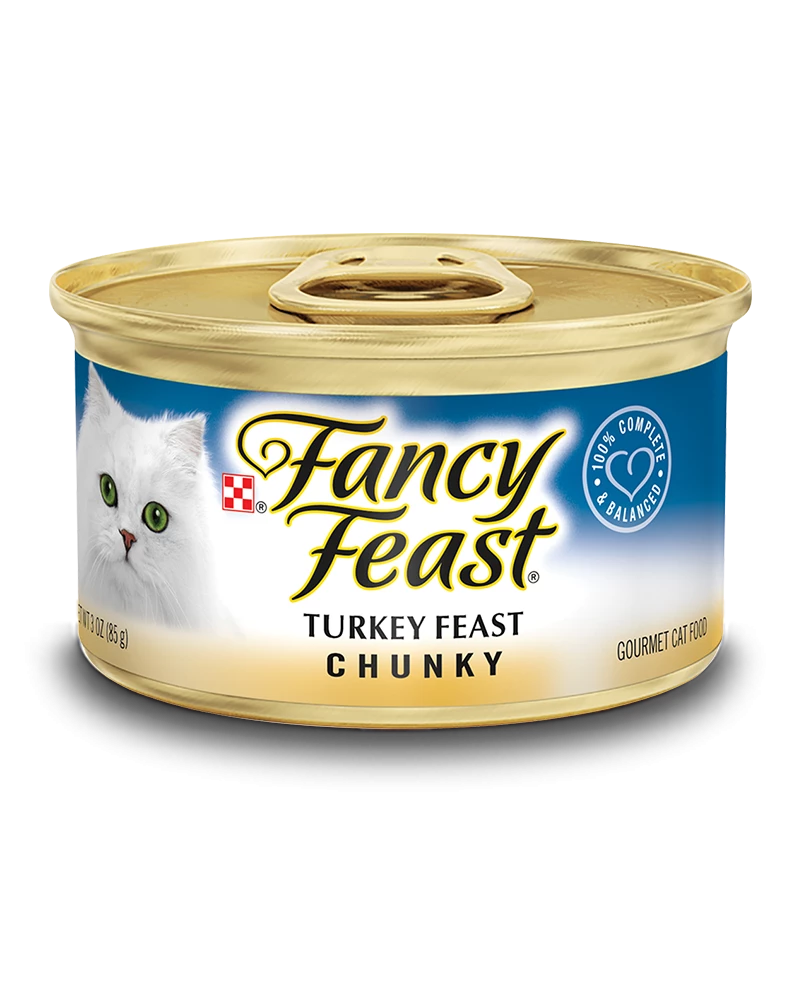 Fancy Feast Chunky Turkey Gourmet Wet Cat Food, 3 Oz