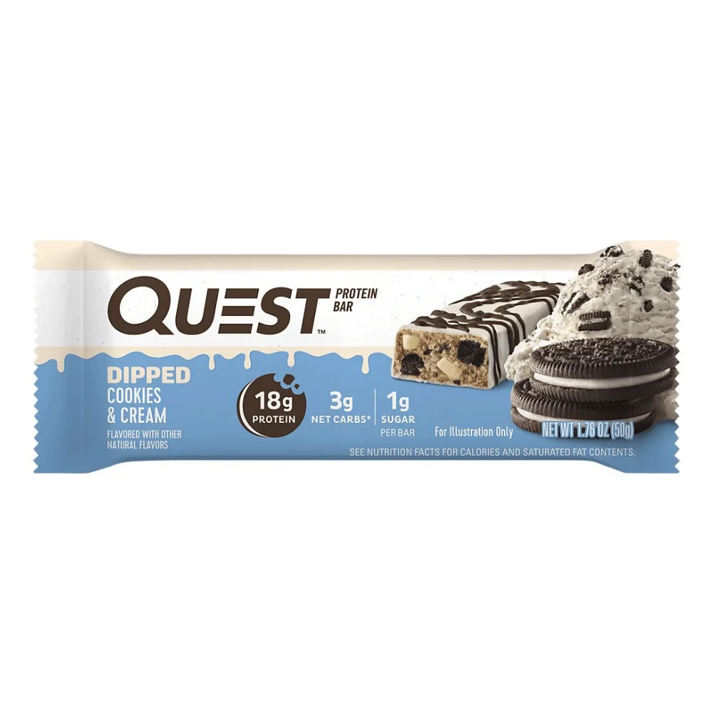 QUEST NUTRITION PROTEIN BAR DIPPED COOKIES & CREAM 50g